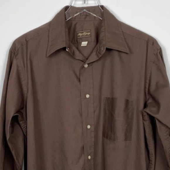 Allyn St. George Brown Long Sleeve Button Up Shirt - Picture 2 of 8